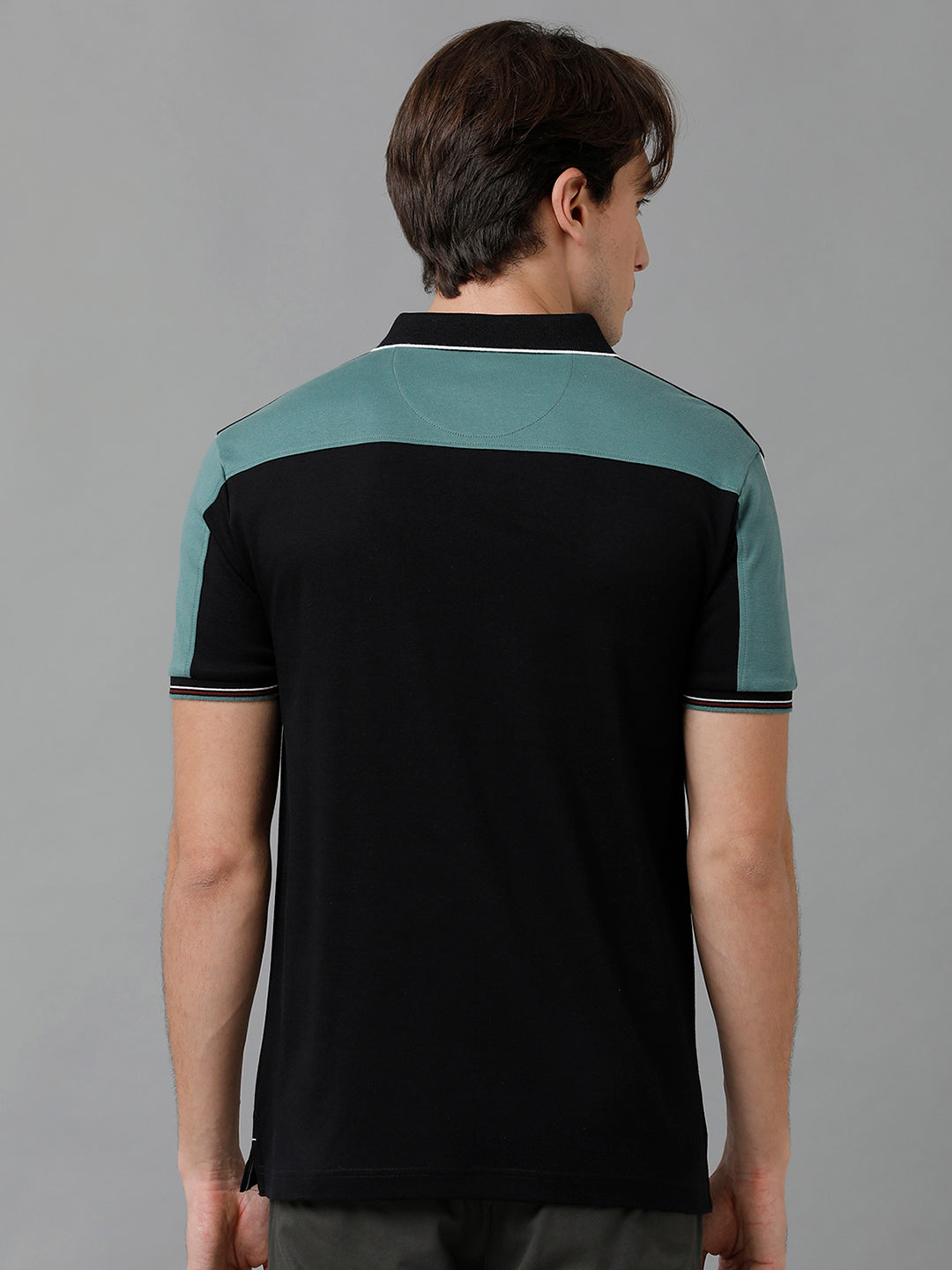 Classic Polo Men's Cotton Color Block Half Sleeve Slim Fit Polo Neck Multicolor T-Shirt | Prm - 761 A