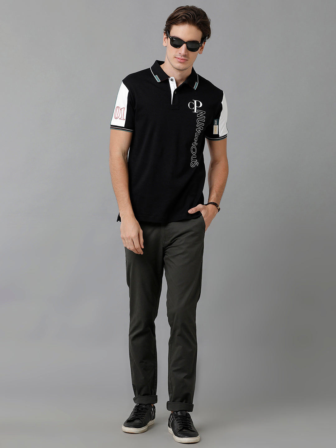 Classic Polo Men's Cotton Color Block Half Sleeve Slim Fit Polo Neck Multicolor T-Shirt | Prm - 761 A