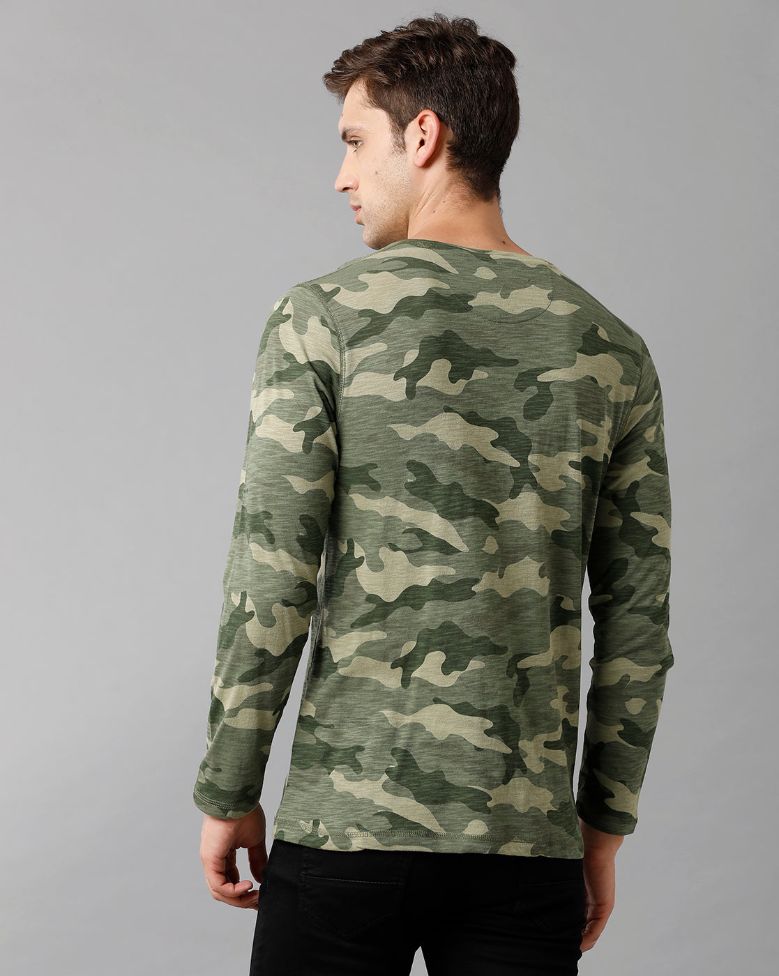 CP BRO Men's Cotton Half Sleeve Slim Fit Round Neck Combiflange Print T-Shirt | Brcn 503