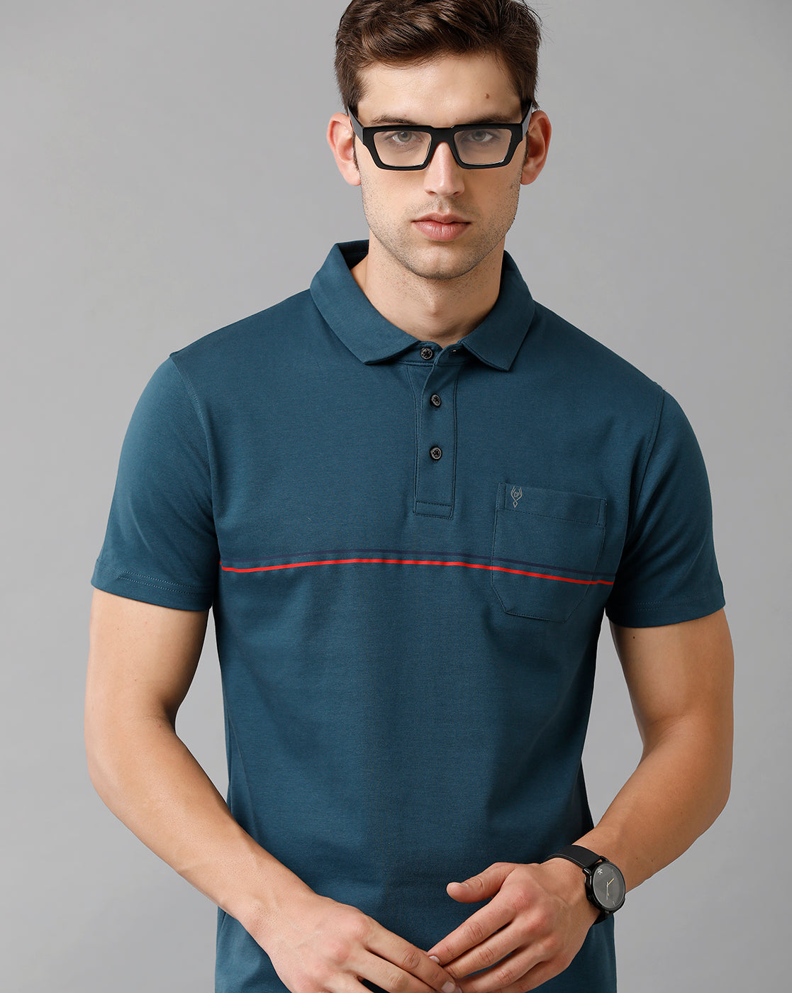 Classic Polo Mens Cotton Solid Half Sleeve Slim Fit Polo Neck Dark Blue Color T-Shirt | Prm 740 B