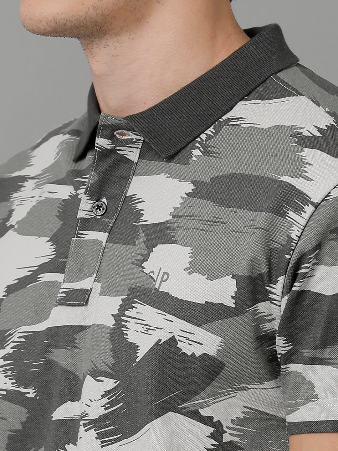 Classic Polo Men's Cotton Printed Half Sleeve Slim Fit Polo Neck Multicolor T-Shirt | Prm - 754 B