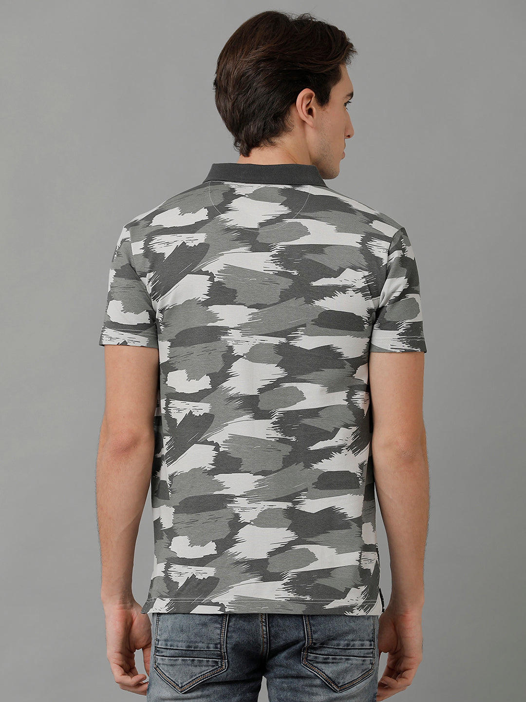 Classic Polo Men's Cotton Printed Half Sleeve Slim Fit Polo Neck Multicolor T-Shirt | Prm - 754 B