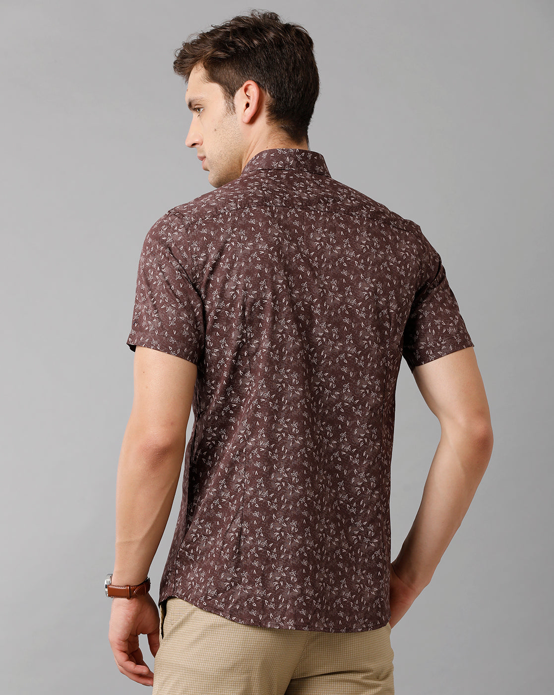 Classic Polo Mens Cotton Printed Half Sleeve Slim Fit Polo Neck Maroon Color Shirt | Sn2 96 A