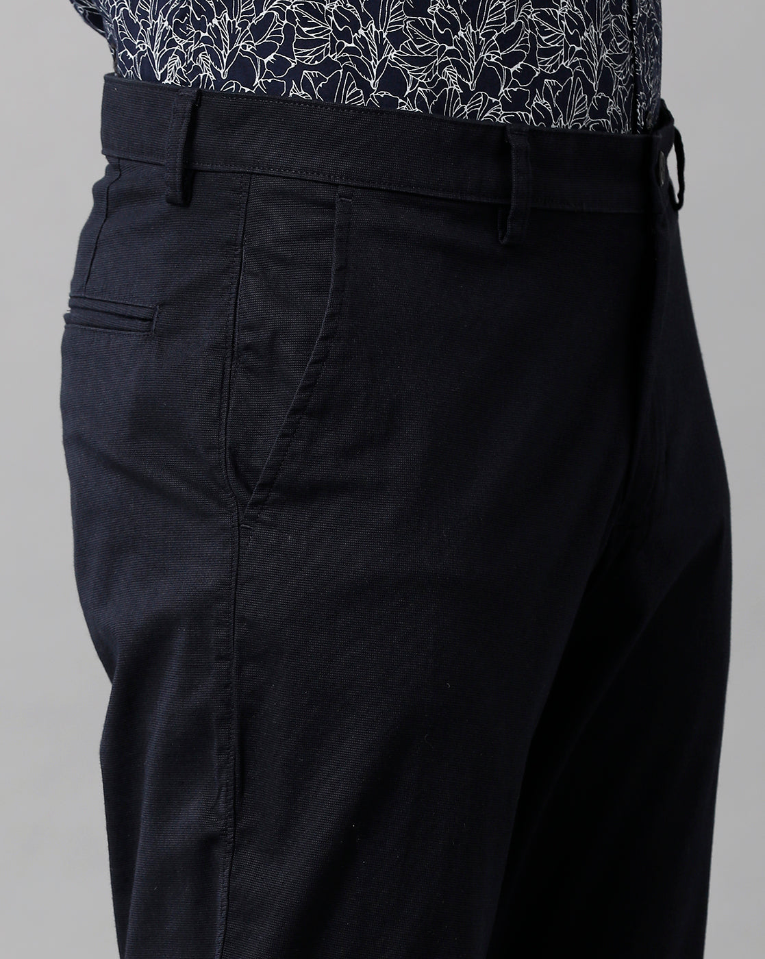 Classic Polo Mens Cotton Solid Slim Fit Navy Blue Color Trouser | Tn2 29 D