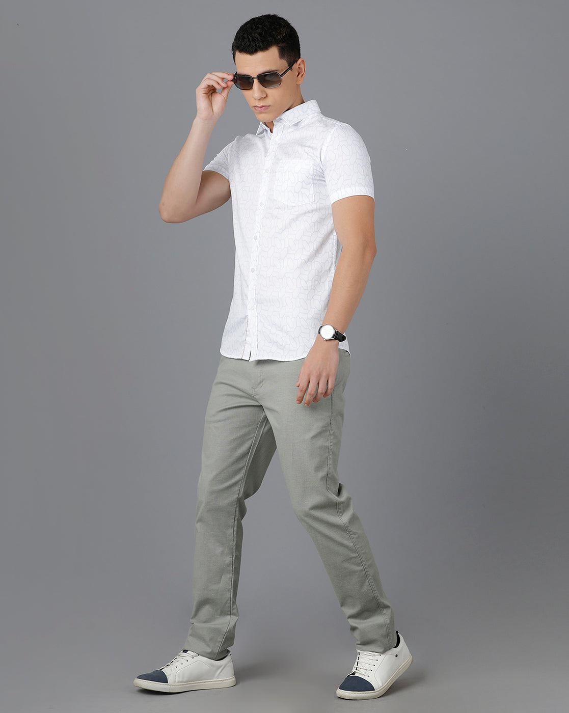 Classic Polo Mens Cotton Solid Slim Fit Green Color Trouser | Tn2-06 C
