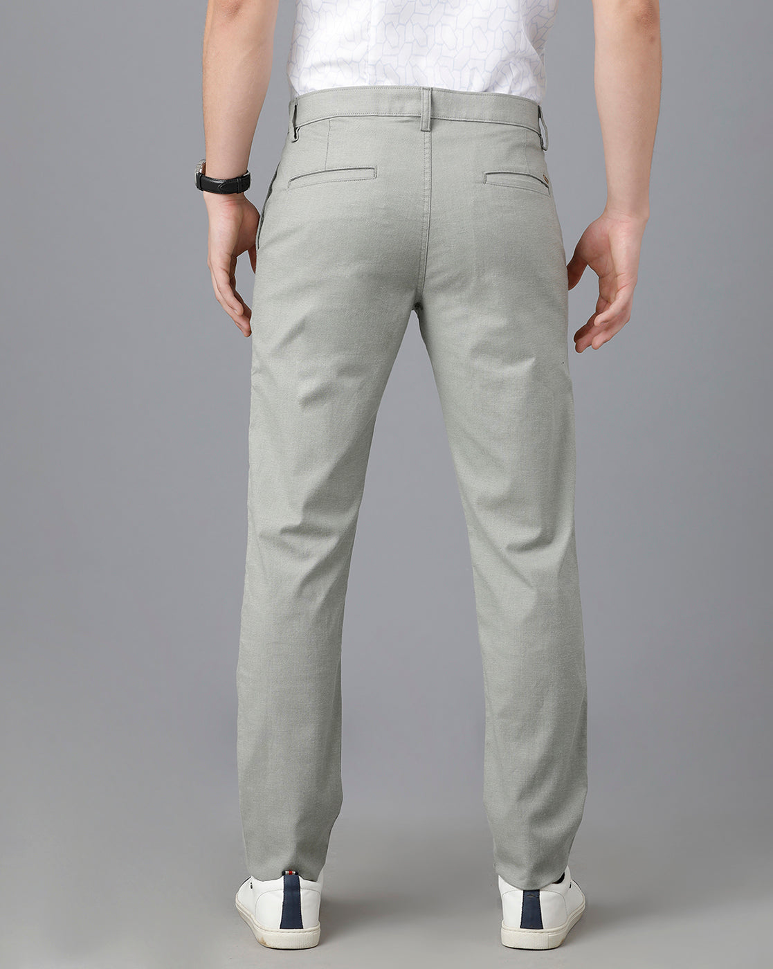Classic Polo Mens Cotton Solid Slim Fit Green Color Trouser | Tn2-06 C