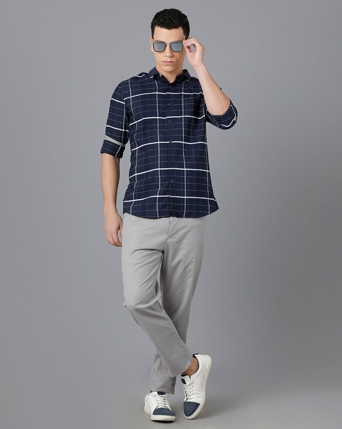 Classic Polo Mens Cotton Solid Slim Fit Grey Color Trouser | Tn2-06 D