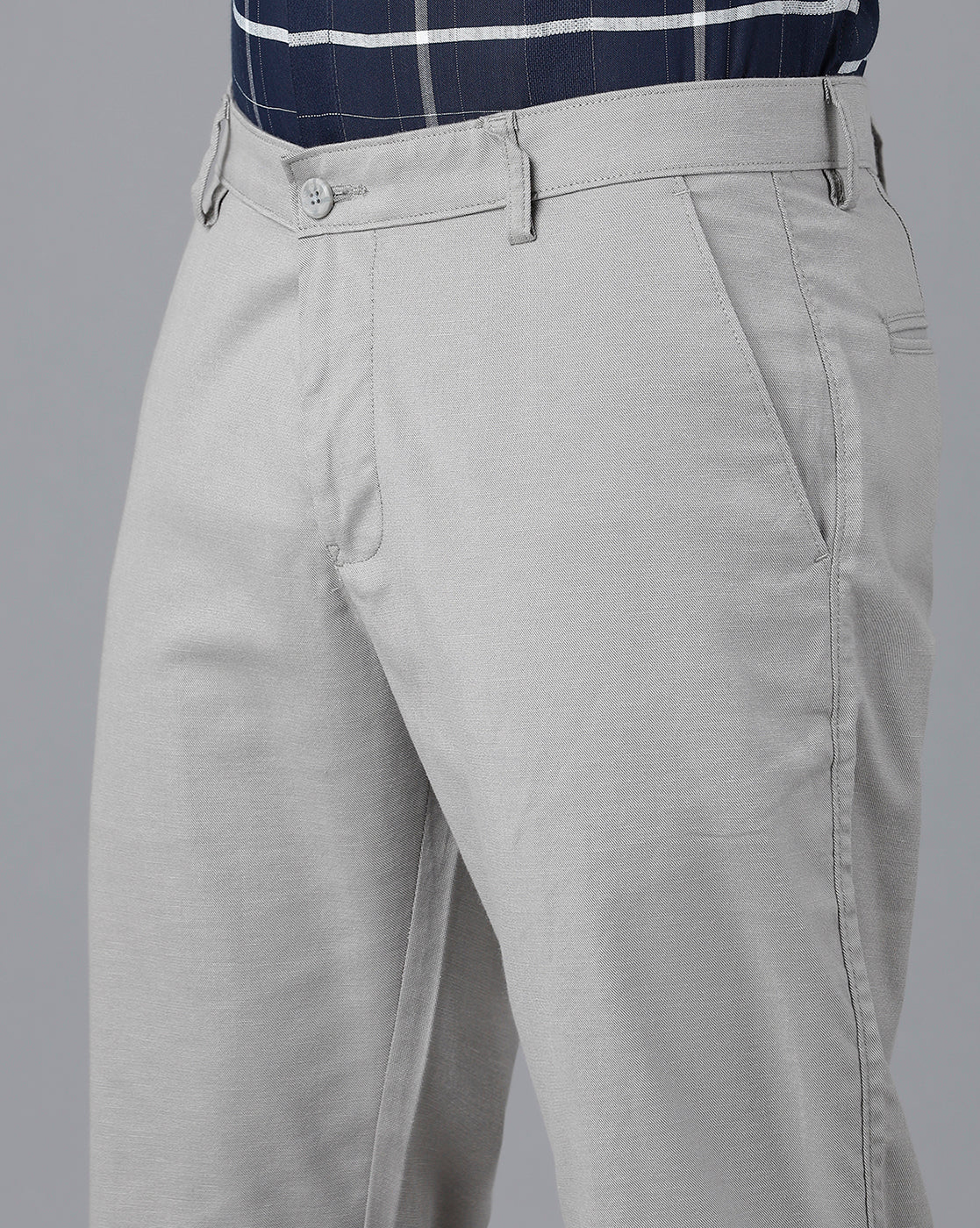 Classic Polo Mens Cotton Solid Slim Fit Grey Color Trouser | Tn2-06 D