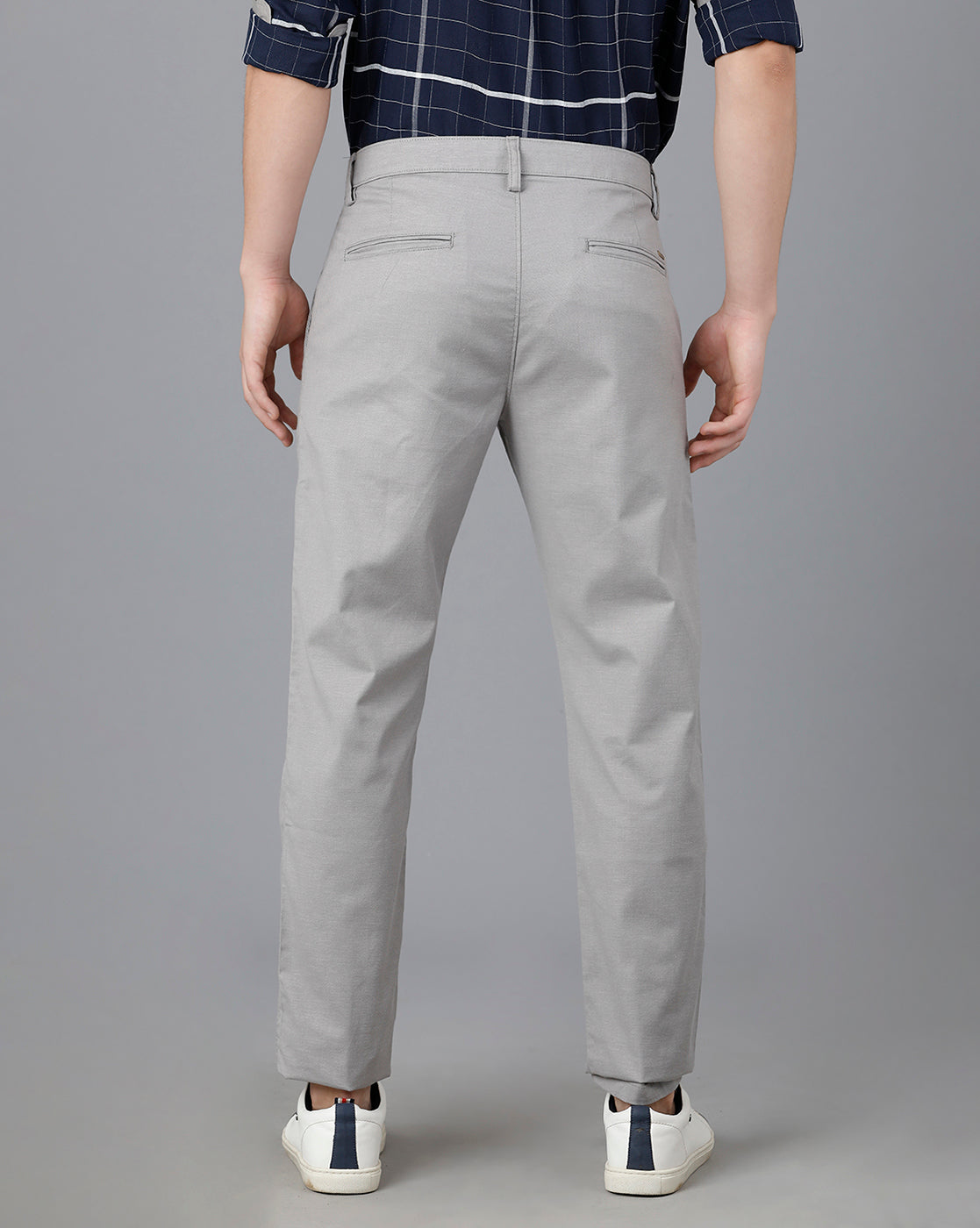 Classic Polo Mens Cotton Solid Slim Fit Grey Color Trouser | Tn2-06 D