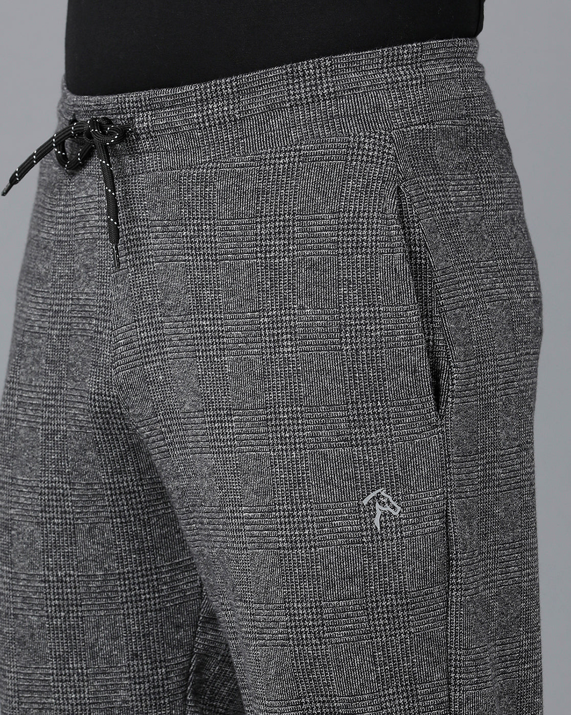 CP BRO Men's Cotton Self Design Slim Fit Dark Grey Color Track Pant | Brtpt - 66