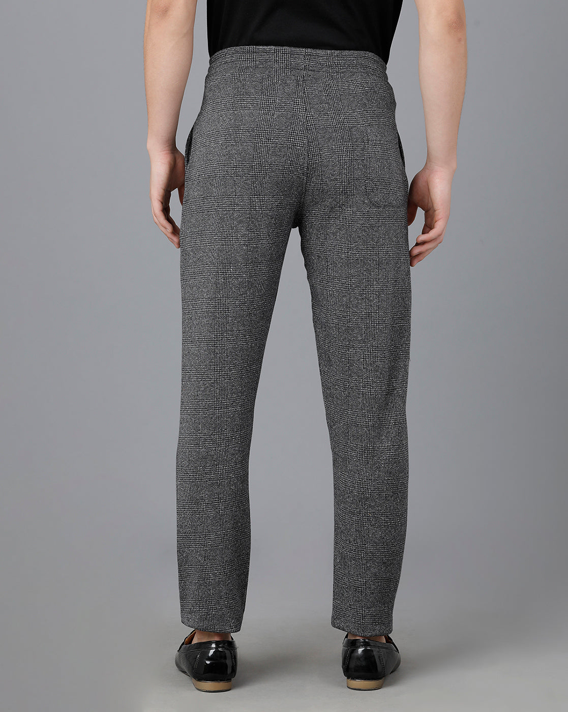 CP BRO Men's Cotton Self Design Slim Fit Dark Grey Color Track Pant