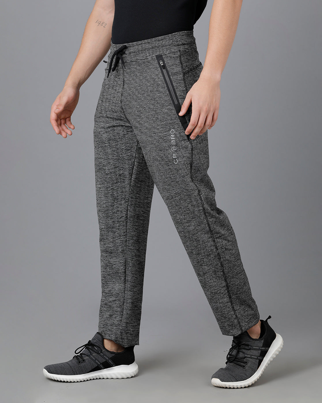 CP BRO Men's Cotton Self Design Slim Fit Grey Color Track Pant | Brtpt - 65