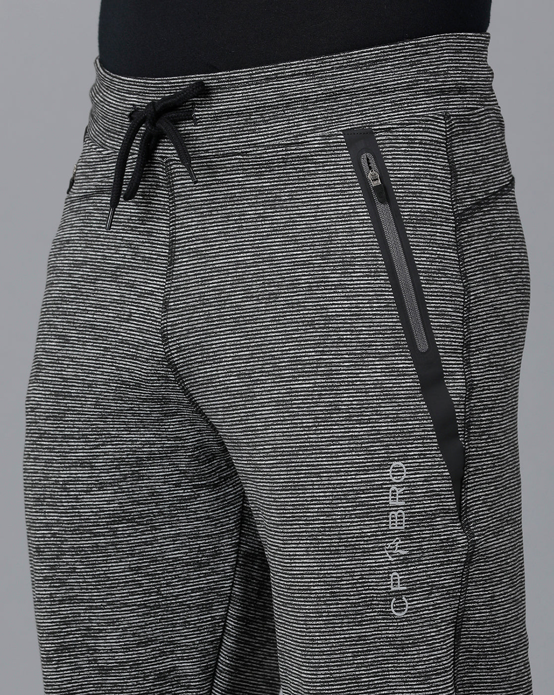 CP BRO Men's Cotton Self Design Slim Fit Grey Color Track Pant | Brtpt - 65