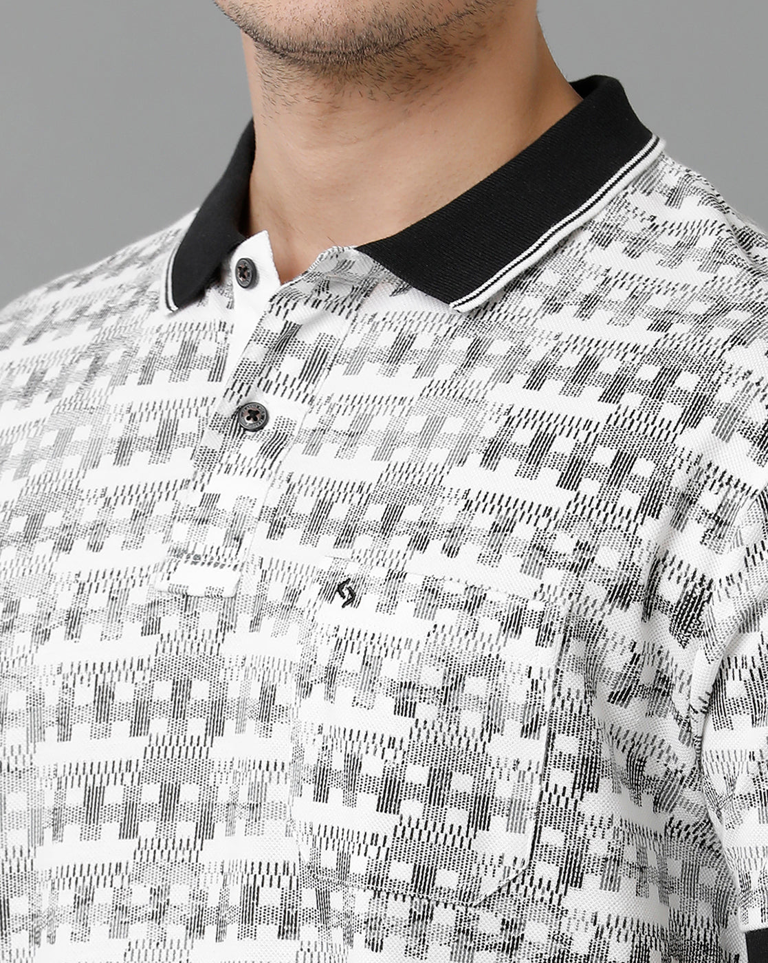 Classic Polo Men's Cotton Half Sleeve Printed Slim Fit Polo Neck Black Color T-Shirt | Beau - 199 B