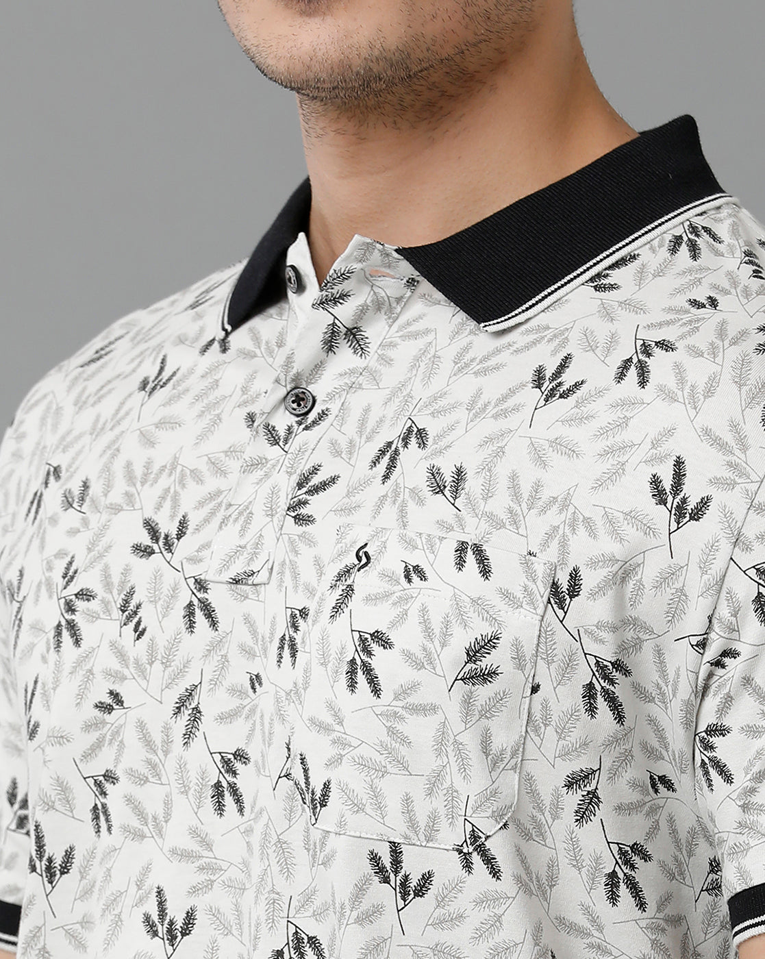 Classic Polo Men's Cotton Half Sleeve Printed Slim Fit Polo Neck Multicolor T-Shirt | Bello - 199 A
