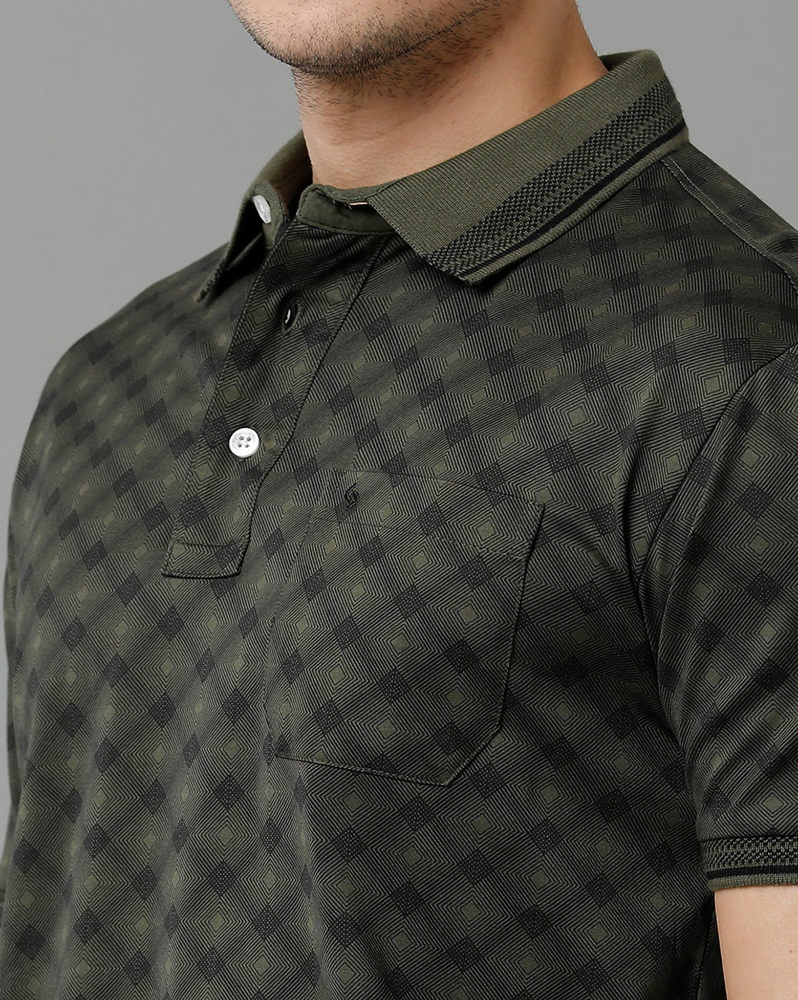 Classic Polo Men's Cotton Half Sleeve Printed Slim Fit Polo Neck Black Color T-Shirt | Scant - 18 A