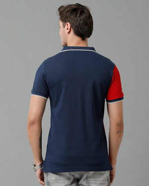 Buy CP BRO Men's Slim Fit T-Shirt (HS-BRP-342A_Navy_M) at