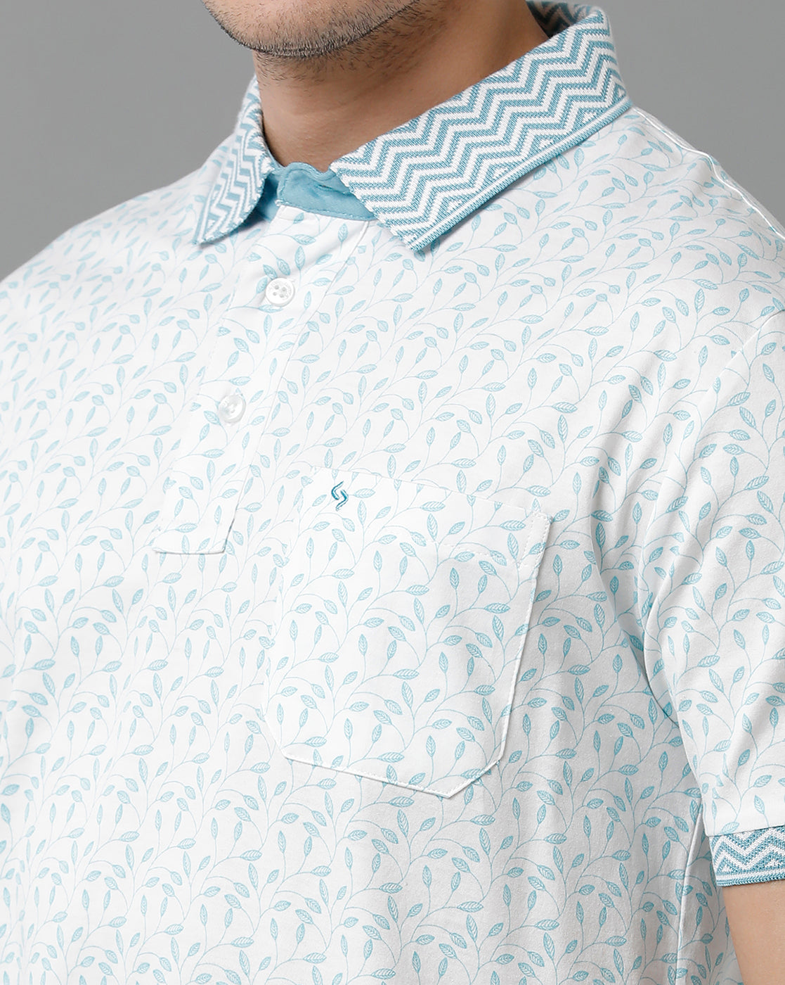 Classic Polo Men's Cotton Half Sleeve Printed Slim Fit Polo Neck White Color T-Shirt | Scant - 11 A