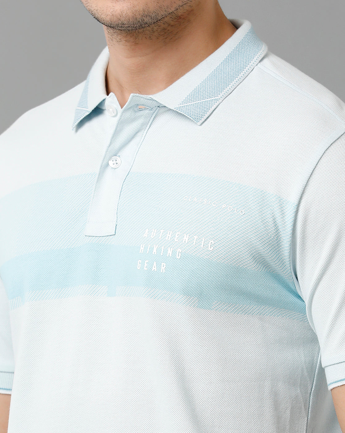 Classic Polo Men's Cotton Half Sleeve Printed Slim Fit Polo Neck Multicolor T-Shirt | Vivid Polo - 03 A
