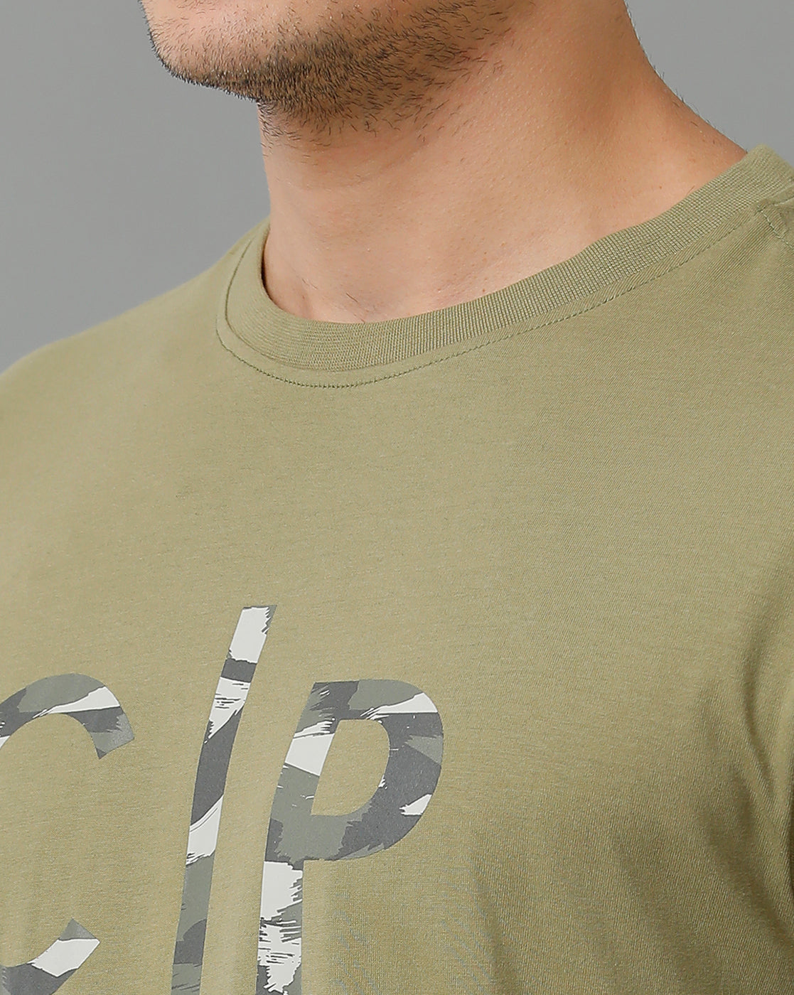 Classic Polo Men's Cotton Half Sleeve Printed Slim Fit Round Neck Green Color T-Shirt | Baleno - 516 A