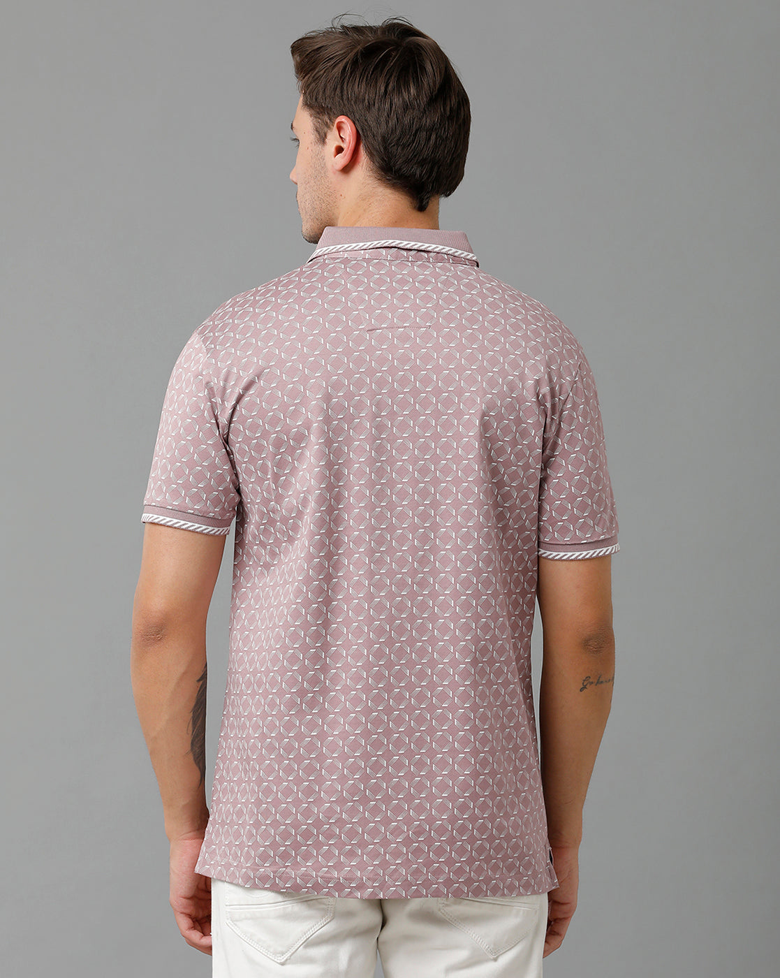 Classic Polo Men's Cotton Half Sleeve Printed Slim Fit Polo Neck Brown Color T-Shirt | Scant - 13 B