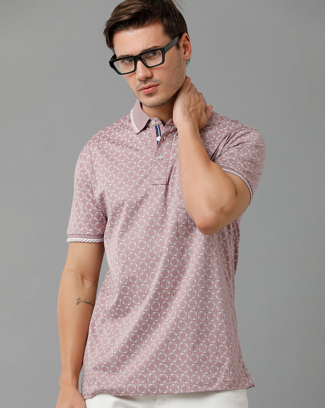 Classic Polo Men's Cotton Half Sleeve Printed Slim Fit Polo Neck Brown Color T-Shirt | Scant - 13 B