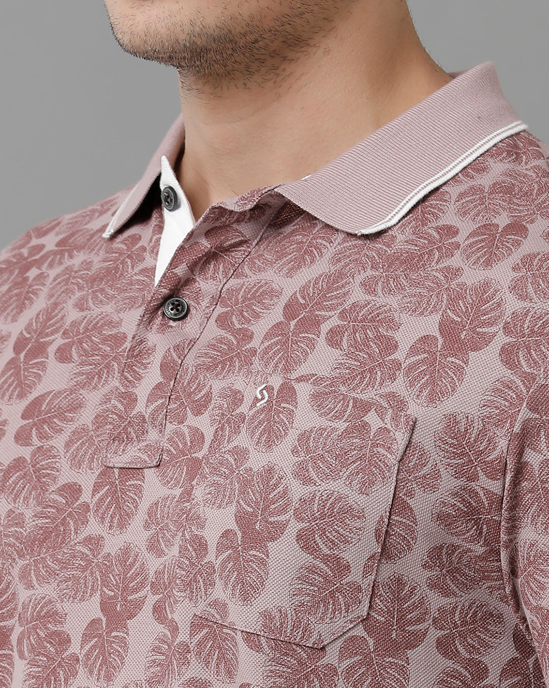 Classic Polo Men's Cotton Half Sleeve Printed Slim Fit Polo Neck Marroon Color T-Shirt | Beau - 193 B