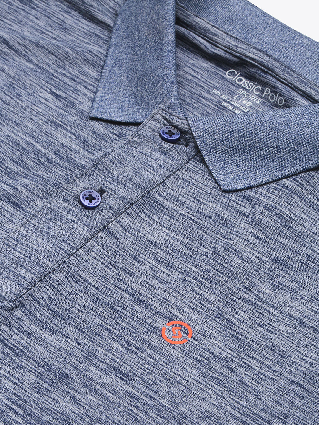 Classic Polo Men's Polo Neck Polyester Grey Slim Fit Active Wear T-Shirt | GENX-POLO-02C SF P