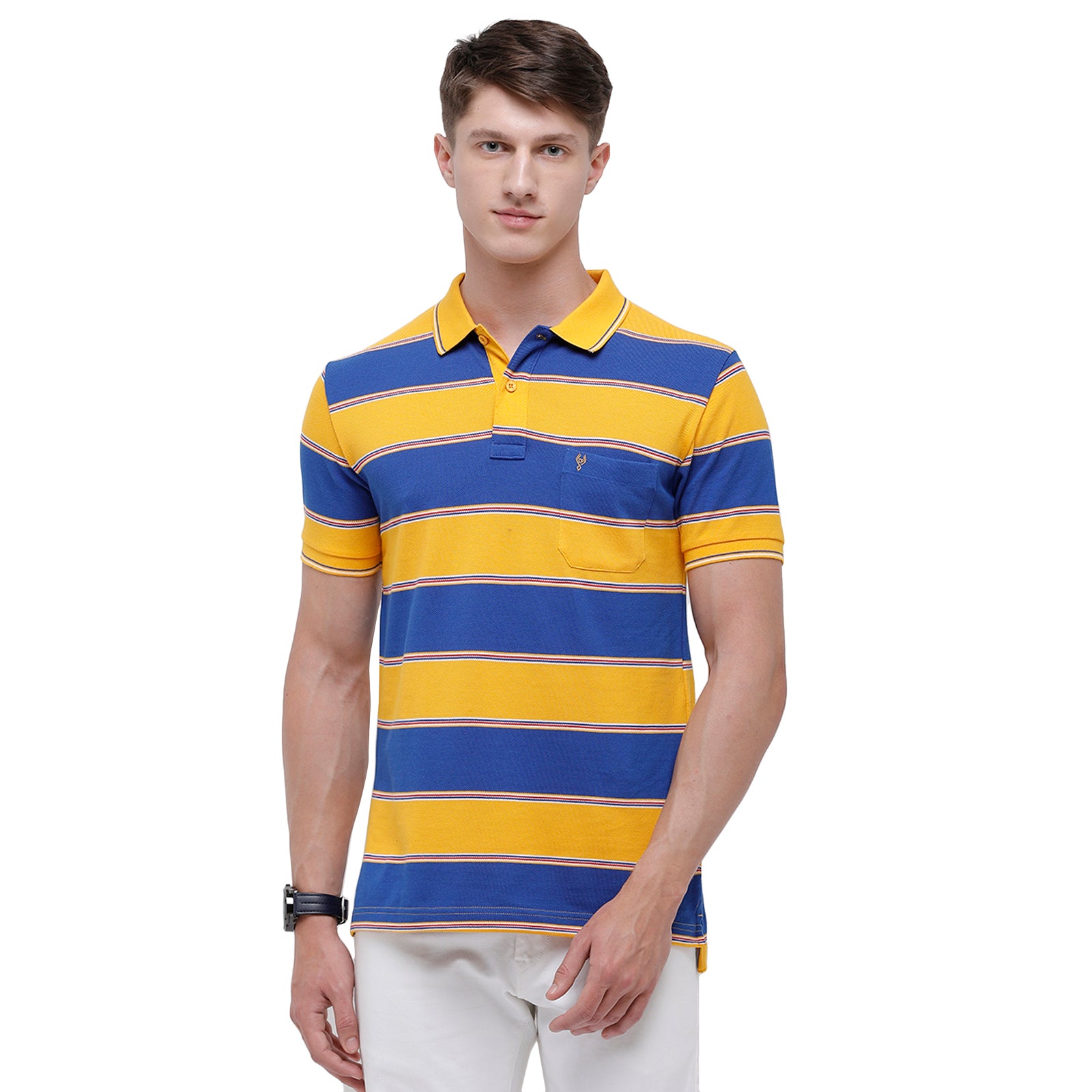 Classic polo Men's Polo Neck Half Sleeve Multicolor Cotton T-Shirt ADORE - 144 A SF P T-shirt Classic Polo 
