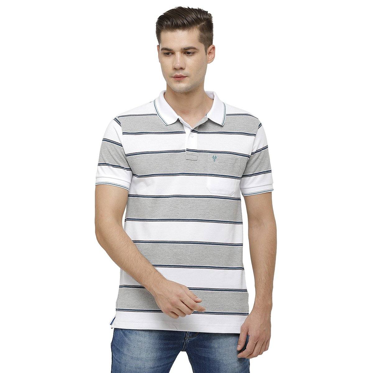 Classic Polo Mens Polo Collar Half Sleeve Multicolor Slim Fit Enriched Cotton T-shirt ADORE - 144 B SF P T-shirt Classic Polo 