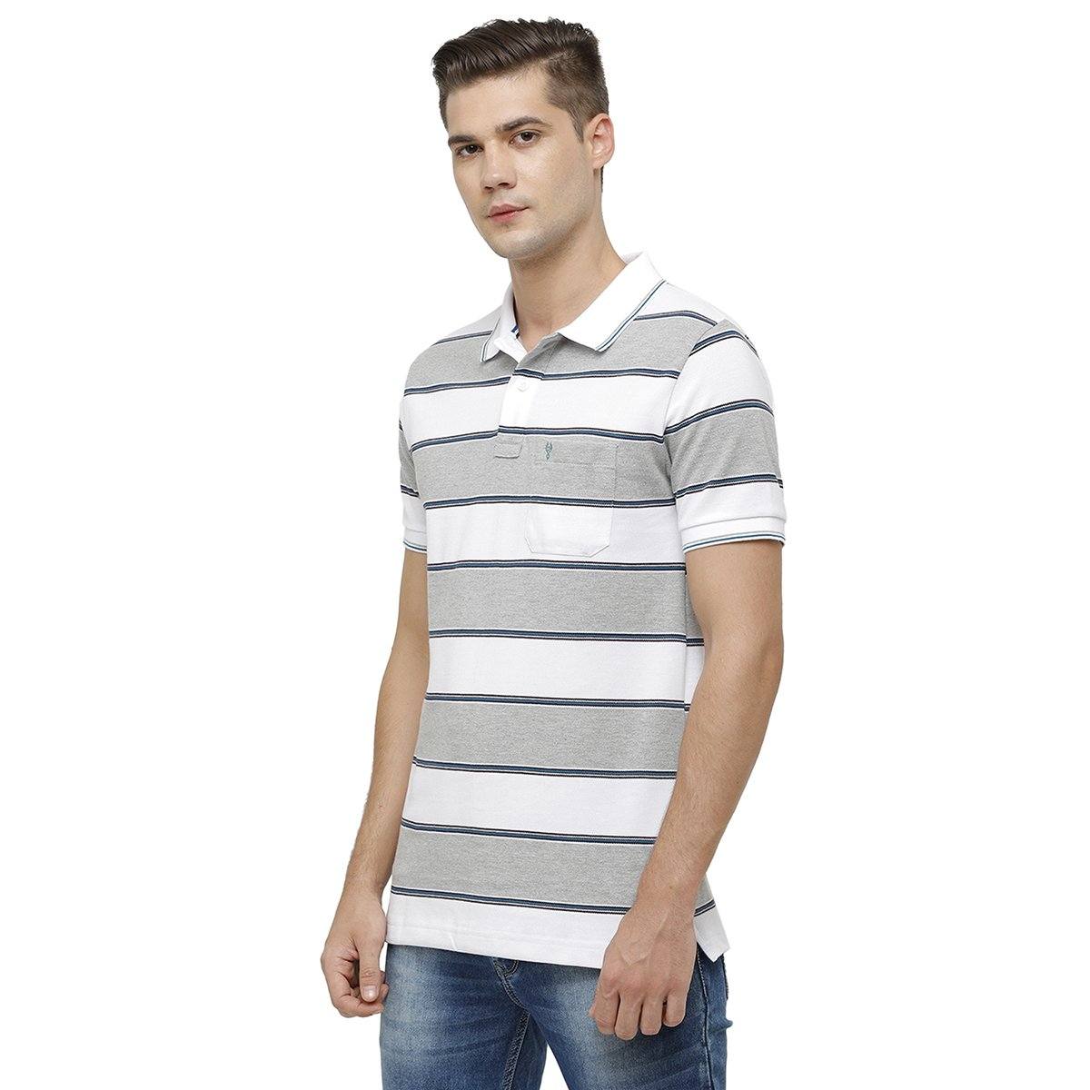 Classic Polo Mens Polo Collar Half Sleeve Multicolor Slim Fit Enriched Cotton T-shirt ADORE - 144 B SF P T-shirt Classic Polo 