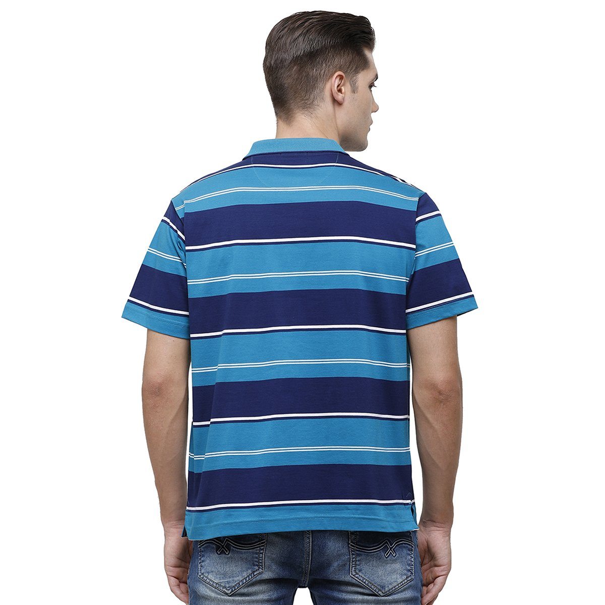 Classic Polo Mens Polo Collar Half Sleeve Multicolor Authentic Fit 100% Cotton Mercerized T-shirt AP - 44 B AF P T-shirt Classic Polo 
