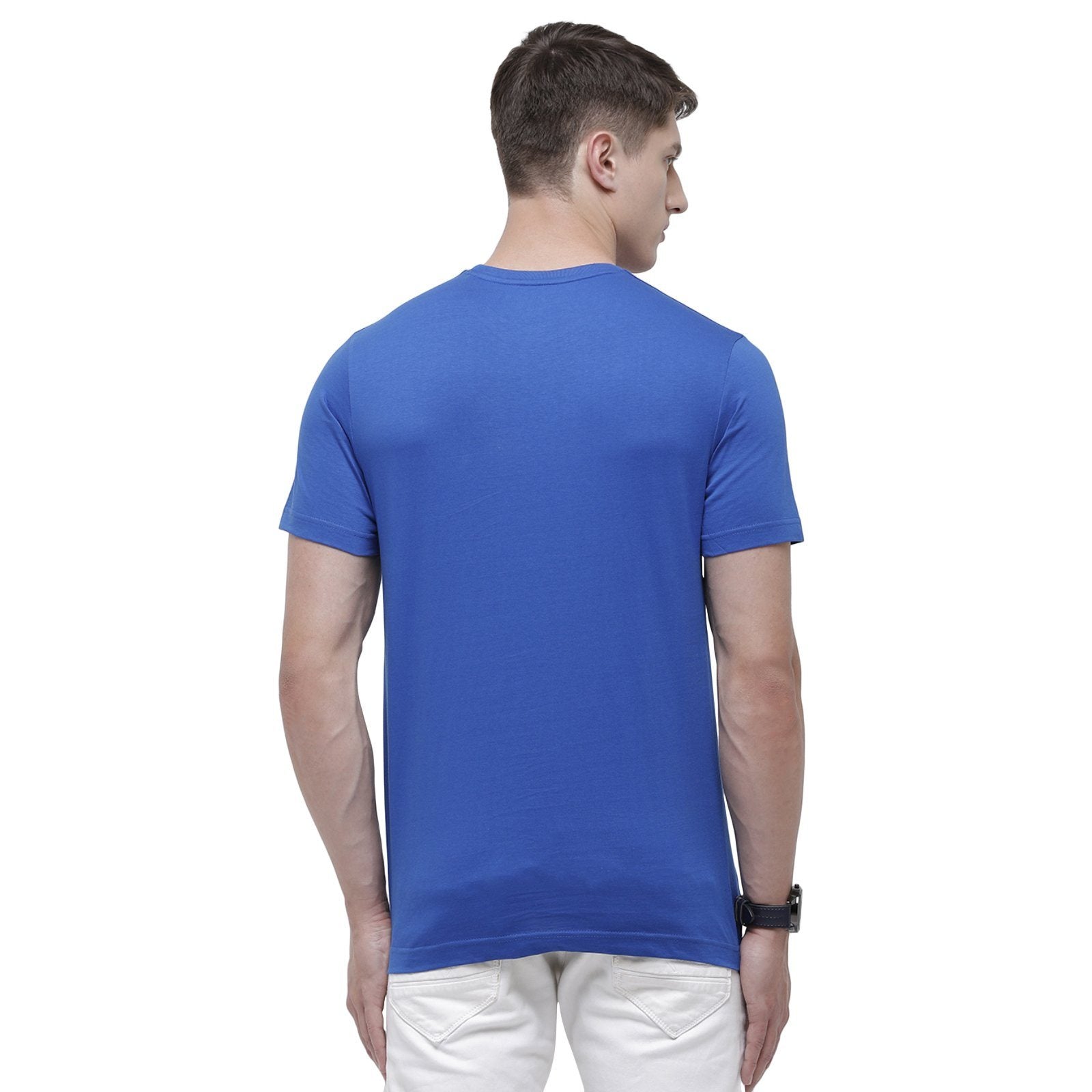 Classic polo Men's Round Neck Half Sleeve Royal Blue 100% Cotton T-Shirt BALENO - 366 A SF C T-shirt Classic Polo 