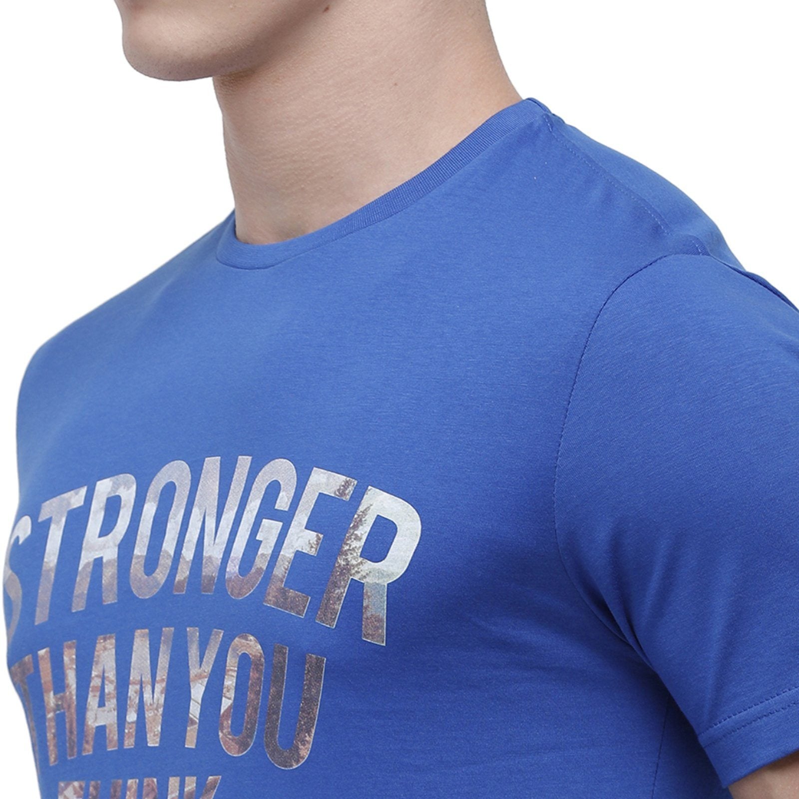 Classic polo Men's Round Neck Half Sleeve Royal Blue 100% Cotton T-Shirt BALENO - 366 A SF C T-shirt Classic Polo 