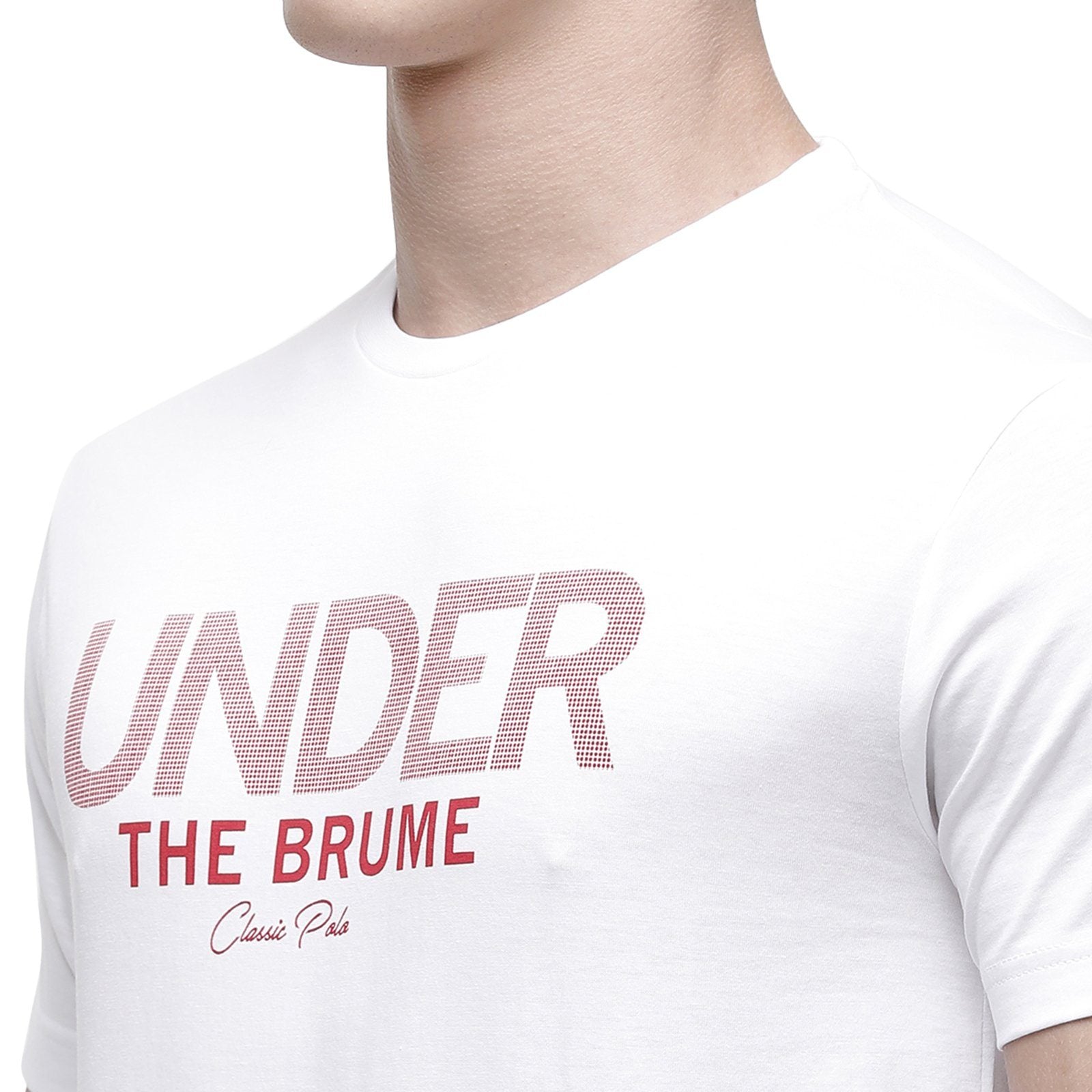 Classic polo Men's Round Neck Half Sleeve White 100% Cotton T-Shirt BALENO - 370 A SF C T-shirt Classic Polo 