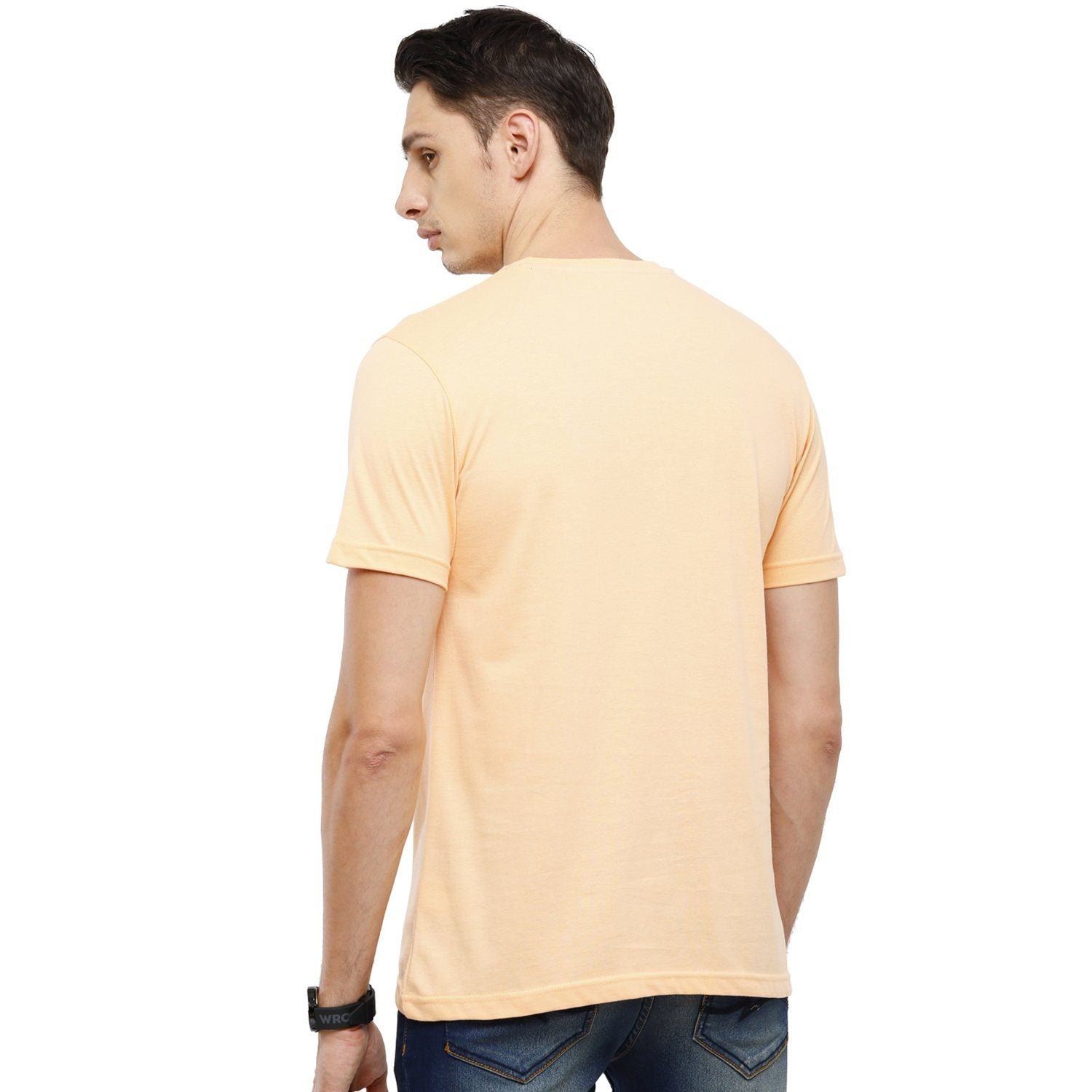 Classic Polo Men's Graphic Print Half Sleeve Round Neck Slim Fit Cotton Orange T Shirt BALENO - 381 A SF C T-shirt Classic Polo 