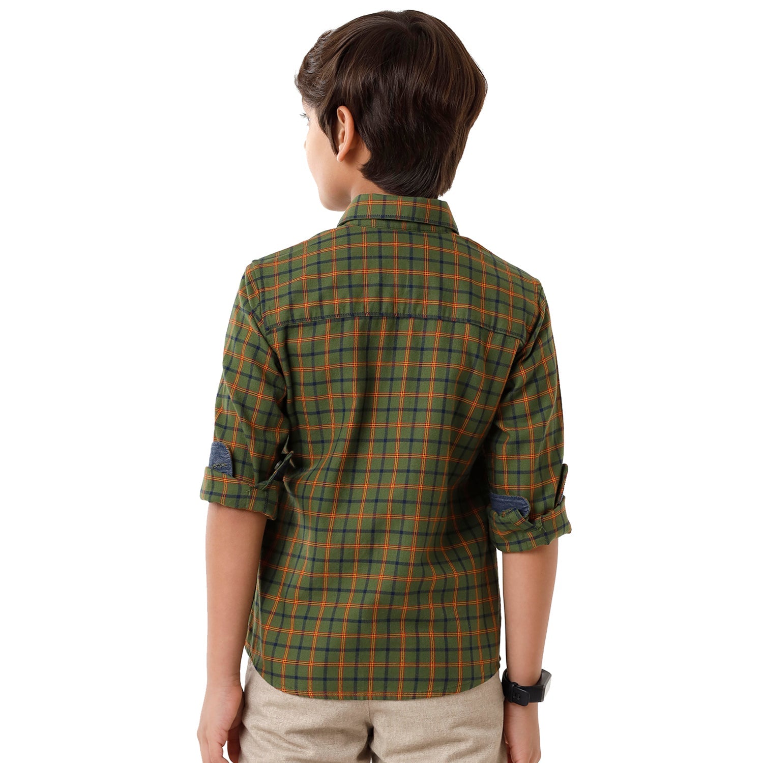 Classic Polo Bro Boys Checked Full Sleeve Slim Fit Green Color Shirt - BBSH S2 09 A Shirts Classic Polo 