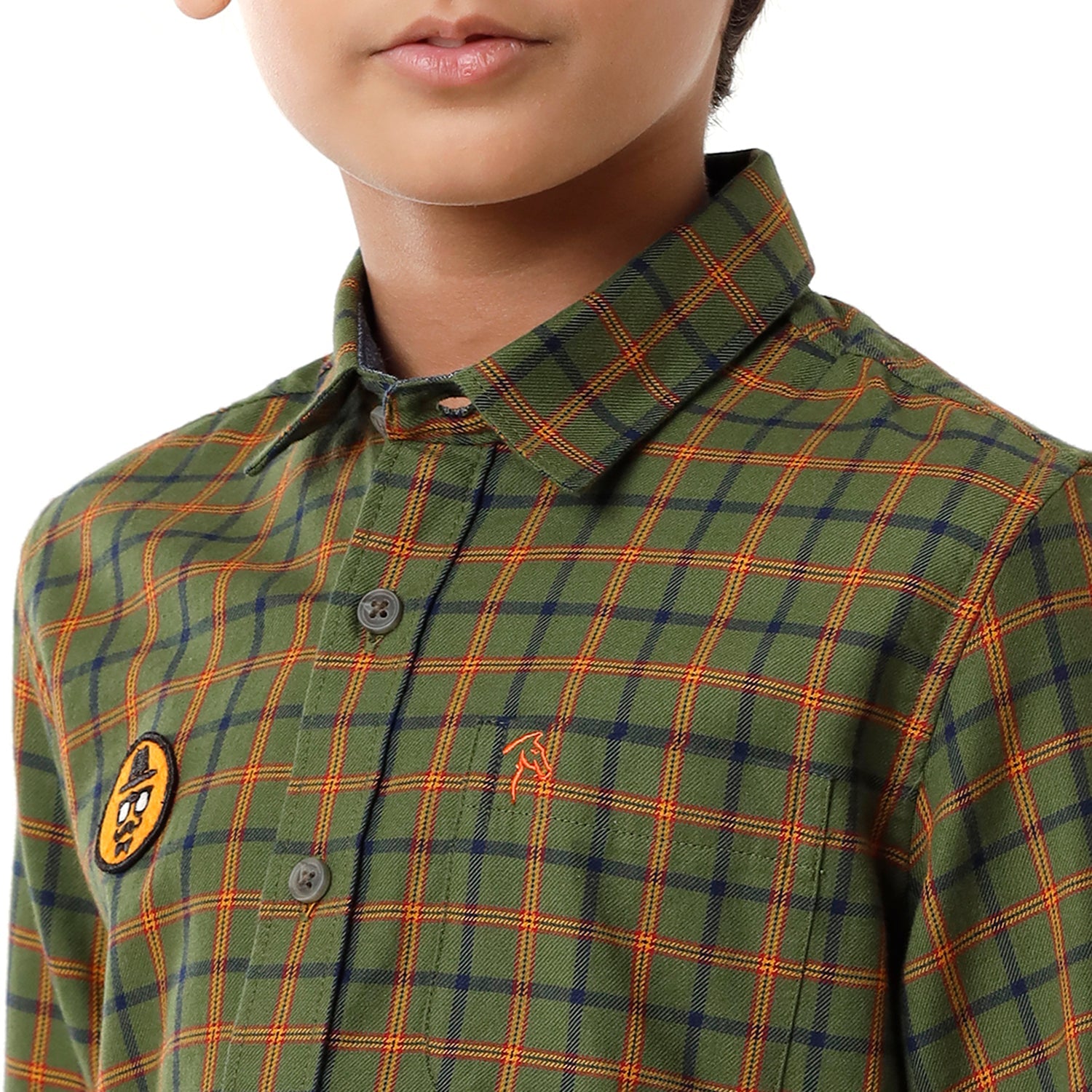 Classic Polo Bro Boys Checked Full Sleeve Slim Fit Green Color Shirt - BBSH S2 09 A Shirts Classic Polo 