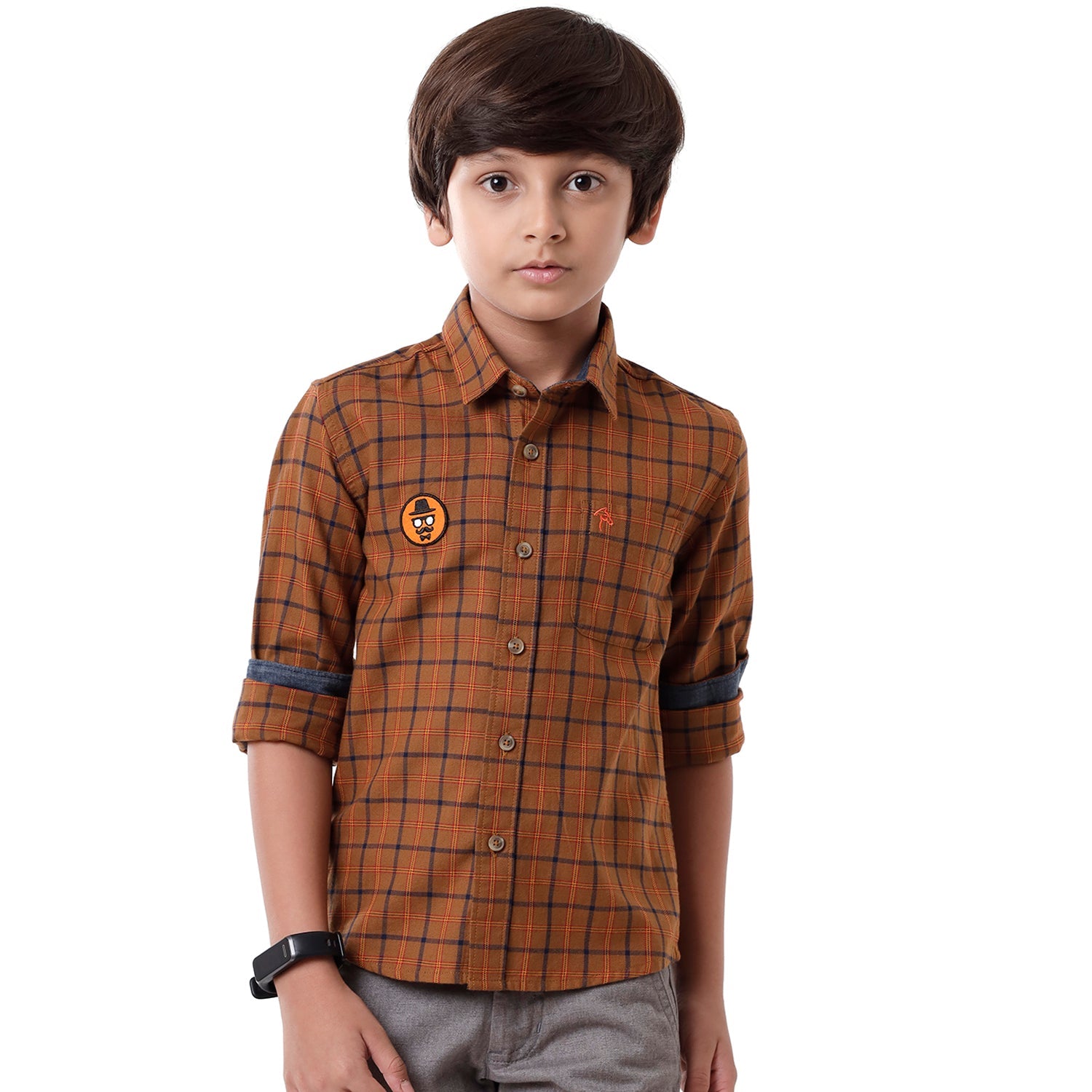 Classic Polo Bro Boys Checked Full Sleeve Slim Fit Maroon Color Shirt - BBSH S2 09 B Shirts Classic Polo 