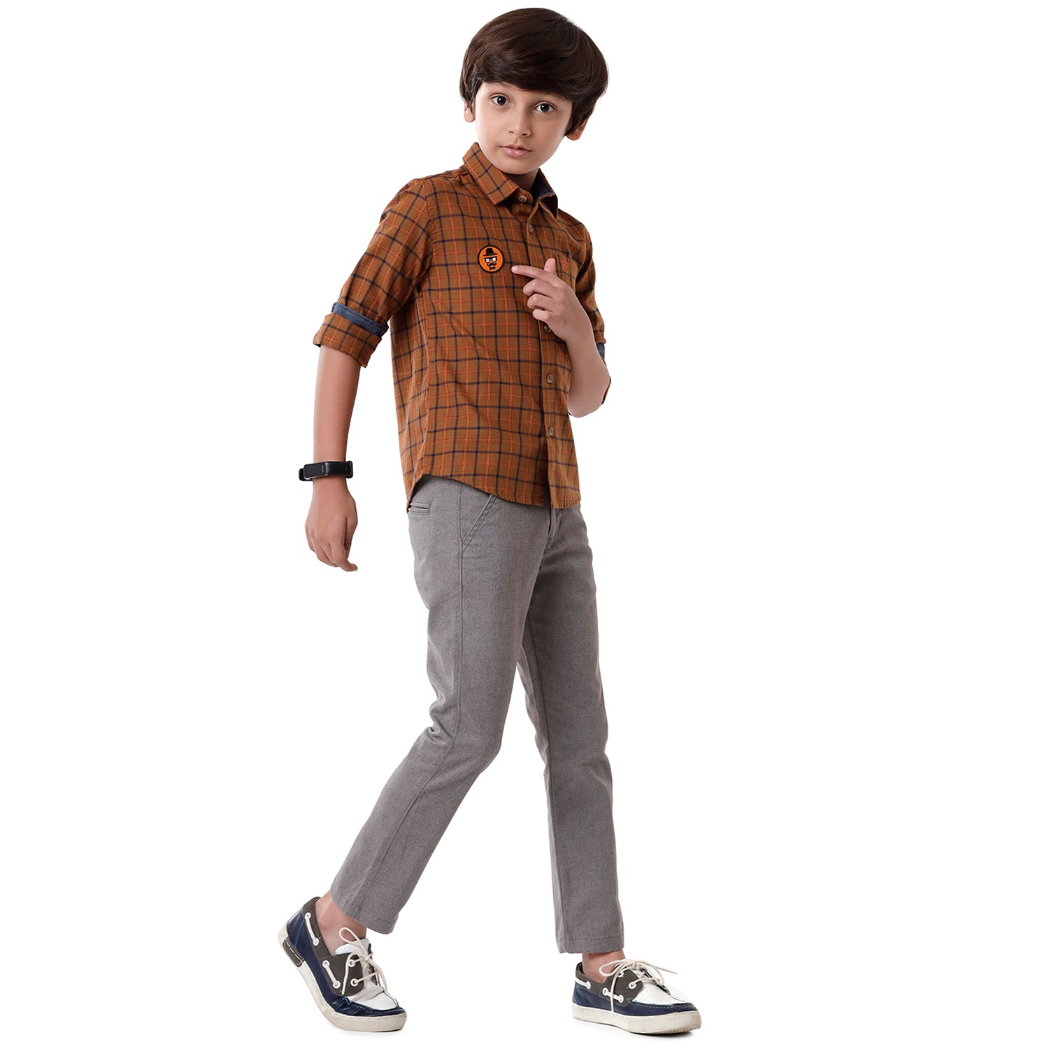 Classic Polo Bro Boys Checked Full Sleeve Slim Fit Maroon Color Shirt - BBSH S2 09 B Shirts Classic Polo 