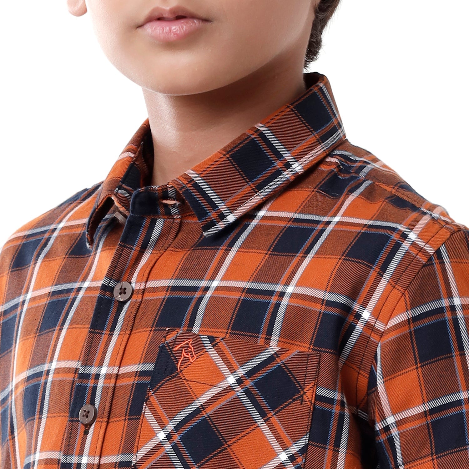Classic Polo Bro Boys Checked Half Sleeve Slim Fit Brown Color Shirt - BBSH S2 11 B Shirts Classic Polo 