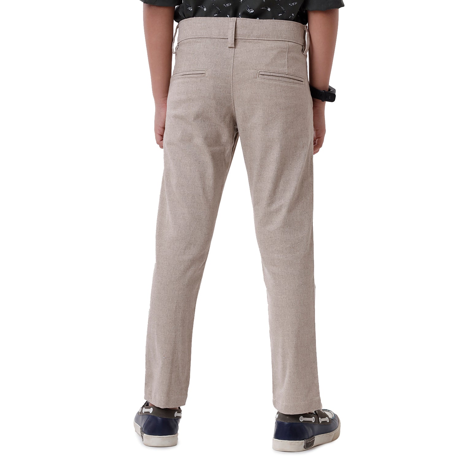 Classic Polo Bro Boys Cotton Solid Slim Fit Light Grey Color Trouser - BBTR S2 01 A Pants Classic Polo 