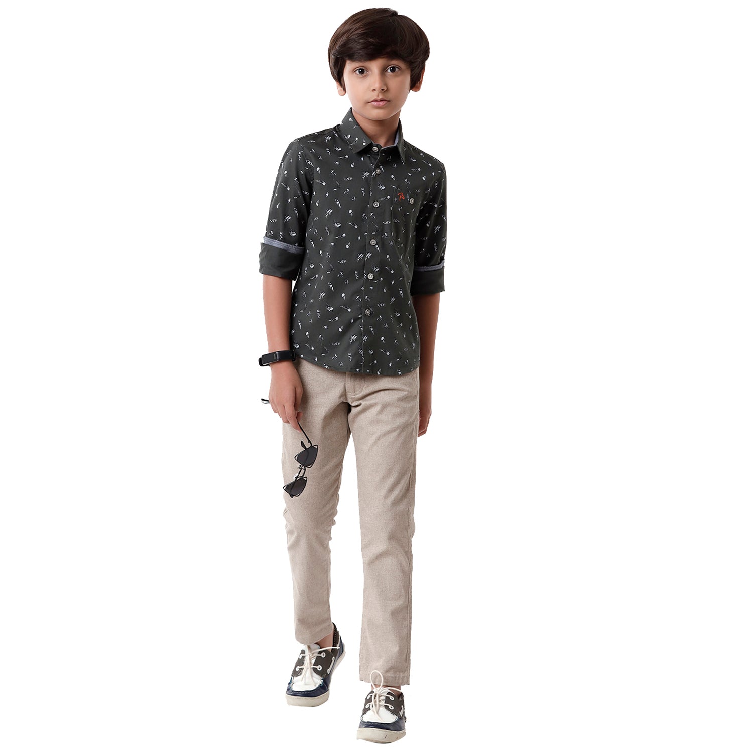 Classic Polo Bro Boys Cotton Solid Slim Fit Light Grey Color Trouser - BBTR S2 01 A Pants Classic Polo 