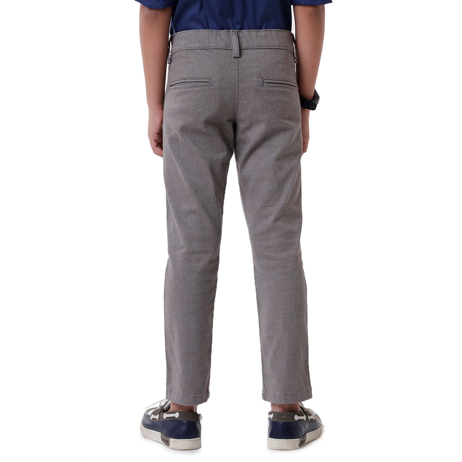 Classic Polo Bro Boys Cotton Solid Slim Fit Grey Color Trouser - BBTR S2 01 C Classic Polo 