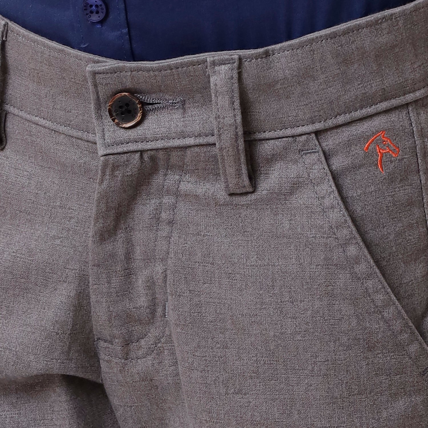 Classic Polo Bro Boys Cotton Solid Slim Fit Grey Color Trouser - BBTR S2 01 C Classic Polo 