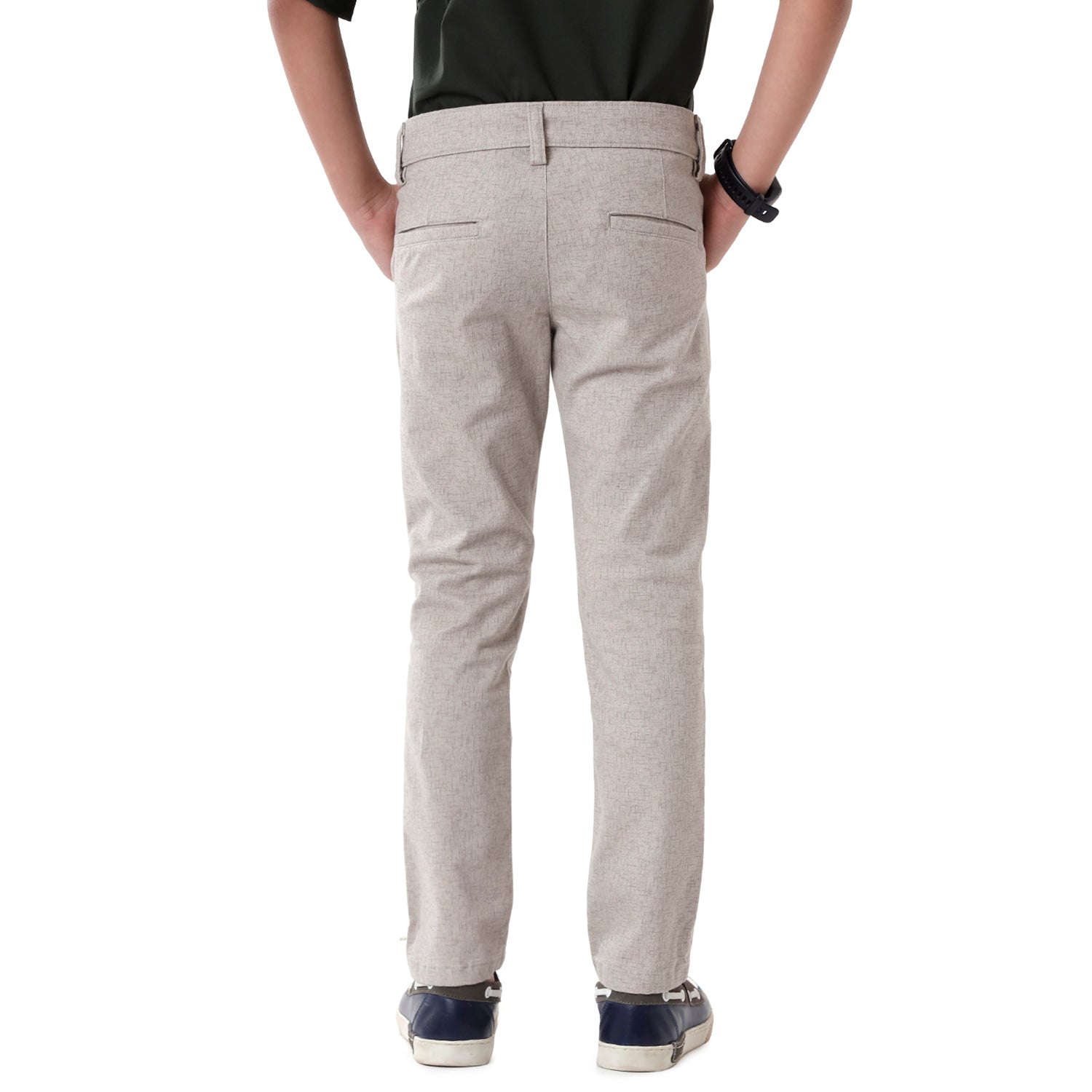 Classic Polo Bro Boys Cotton Solid Slim Fit Grey Color Trouser - BBTR S2 05 A Pants Classic Polo 