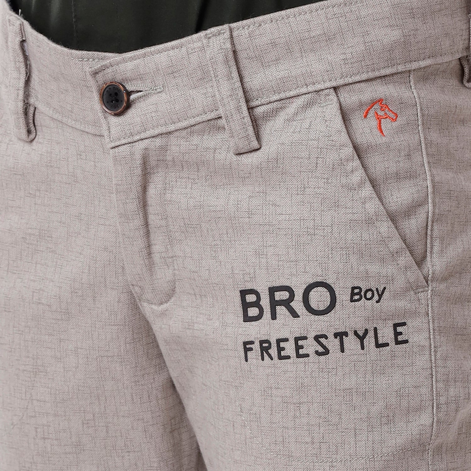 Classic Polo Bro Boys Cotton Solid Slim Fit Grey Color Trouser - BBTR S2 05 A Pants Classic Polo 