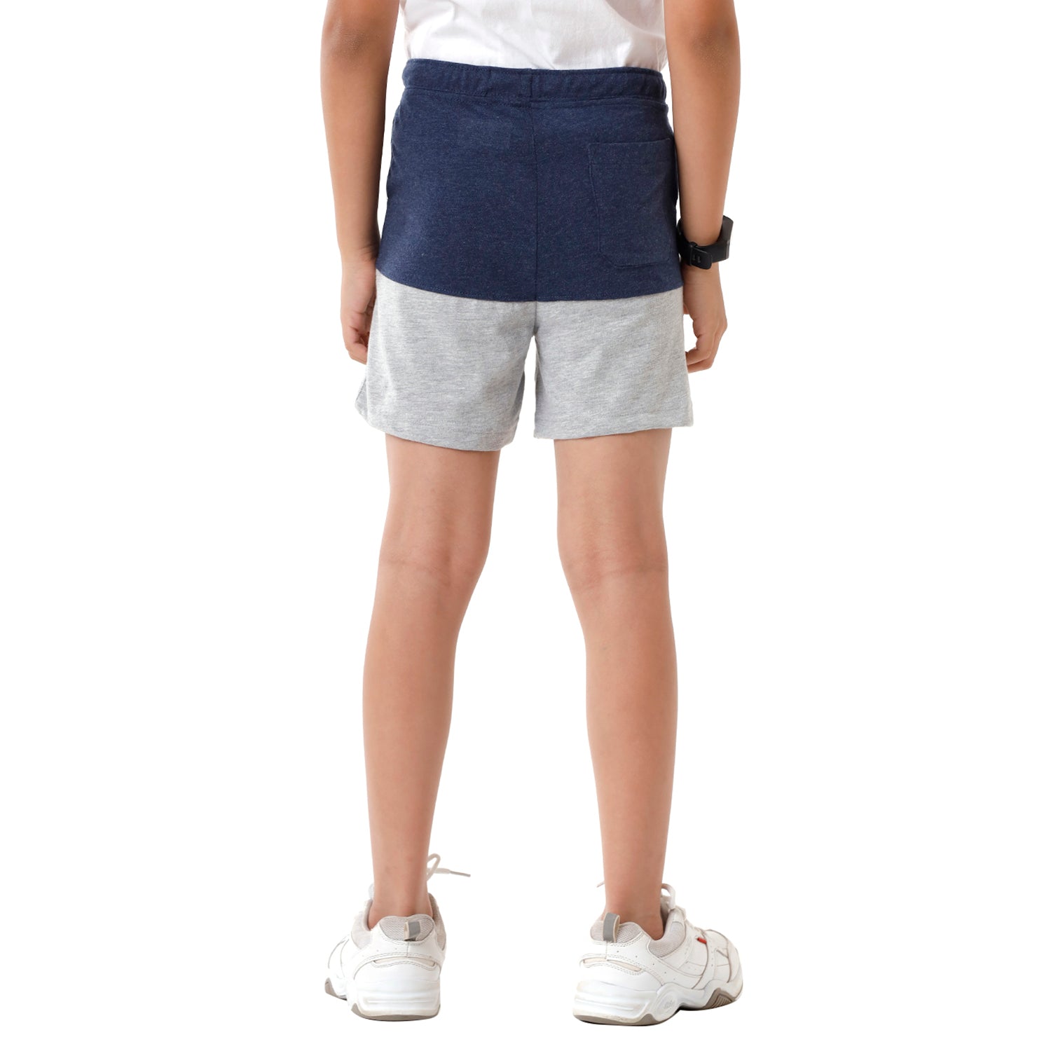 Classic Polo Bro Boys Color Block Slim Fit Navy Color Cotton Shorts - BBTS 02 A Shorts Classic Polo 