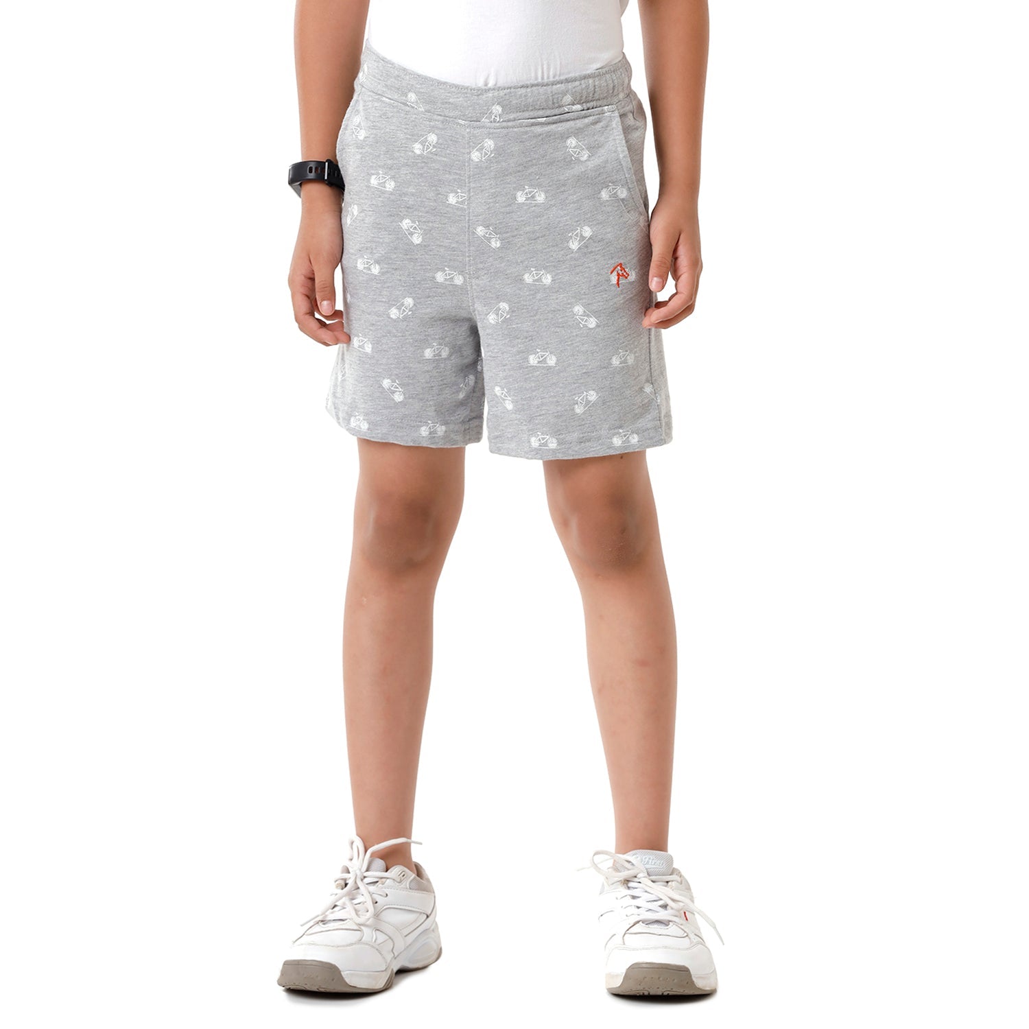 Classic Polo Bro Boys Printed Slim Fit Grey Color Cotton Shorts - BBTS 03 B Shorts Classic Polo 