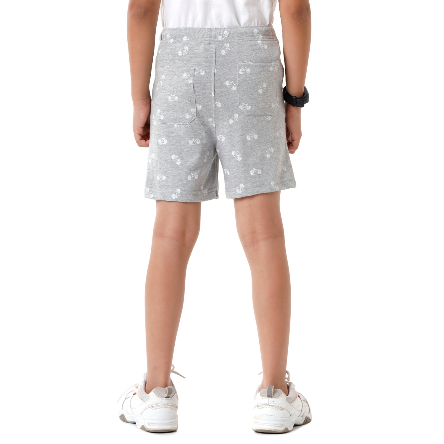 Classic Polo Bro Boys Printed Slim Fit Grey Color Cotton Shorts - BBTS 03 B Shorts Classic Polo 